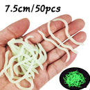 20 STÜCKE-100 stücke Lebensechte Roter Wurm Weicher Köder Regenwurm Sommer Angeln Silikon Künstliche Köder Fischige Garnelen Zusatz Bass Karpfen