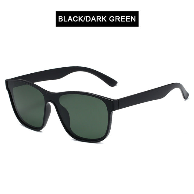 HOOBAN 2021 nuevas gafas de sol polarizadas cuadradas para hombre y mujer, gafas de sol cuadradas a la moda para hombre, diseño de marca, lentes de una pieza, gafas UV400