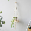 Makramee-Wandregal Boho Home Decor Regale an der Wand Kerzenhalter Schwebendes Regal für Schlafzimmer Holzdekoration Kinderregal