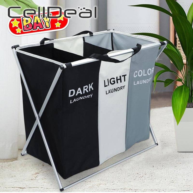 Foldable Dirty Clothes Storage Organizer Basket Collapsible Large Laundry Hamper Waterproof Home Laundry Basket 1/2/3 Grid