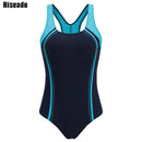 Riseado Sports Badeanzug 2022 Wettkampf Bademode Damen Patchwork Badeanzüge für Damen Racerback Badeanzüge XXL