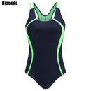 Riseado Sports Badeanzug 2022 Wettkampf Bademode Damen Patchwork Badeanzüge für Damen Racerback Badeanzüge XXL
