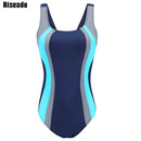 Riseado Sports Badeanzug 2022 Wettkampf Bademode Damen Patchwork Badeanzüge für Damen Racerback Badeanzüge XXL