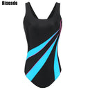 Riseado Sports Badeanzug 2022 Wettkampf Bademode Damen Patchwork Badeanzüge für Damen Racerback Badeanzüge XXL