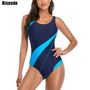 Riseado Sports Badeanzug 2022 Wettkampf Bademode Damen Patchwork Badeanzüge für Damen Racerback Badeanzüge XXL