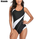 Riseado Sports Badeanzug 2022 Wettkampf Bademode Damen Patchwork Badeanzüge für Damen Racerback Badeanzüge XXL