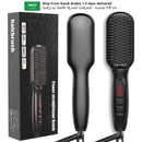 Haarglätter Hot Comb Pro LCD-Heizung Elektrisch Ionisch Glätten Frisuren Antistatisch Keramik Glätten Bartkamm