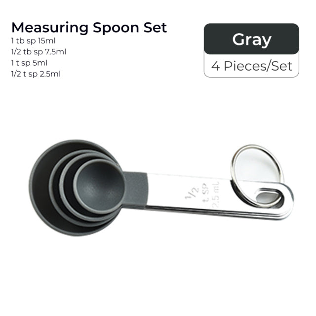 4 Uds cuchara medidora para hornear taza/cuchara multiusos PP accesorios para hornear acero inoxidable/mango de plástico utensilios de cocina