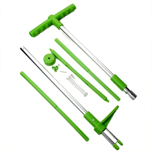Garden Weeder Durable Root Removal Tool Chemical Free Weeding with Handle Protect the Spine Useful Garden Tools