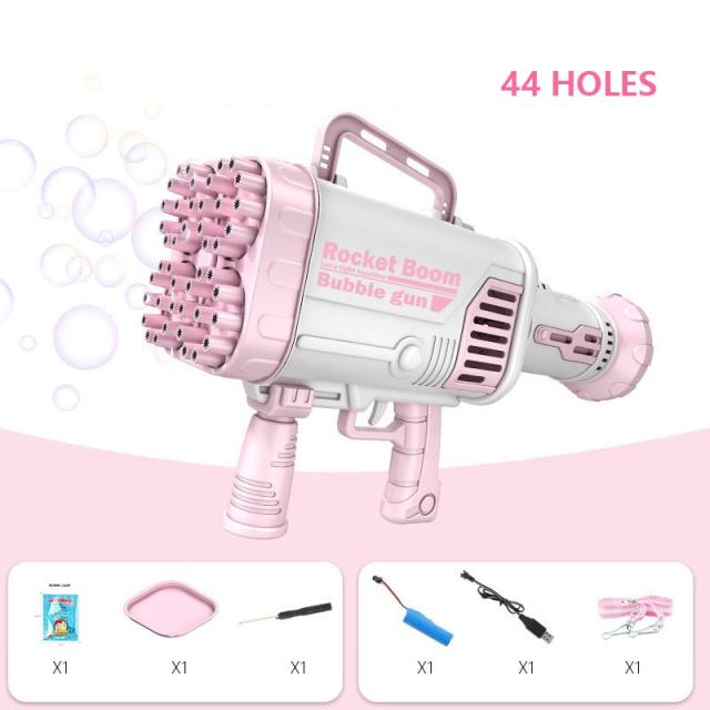 Heiße Verkäufe Elektrische Bubble Gun Gatlin Bubble Gun Maschinenseifenblasen Magic Bubble für Badezimmer Outdoor-Spielzeug für Kinder
