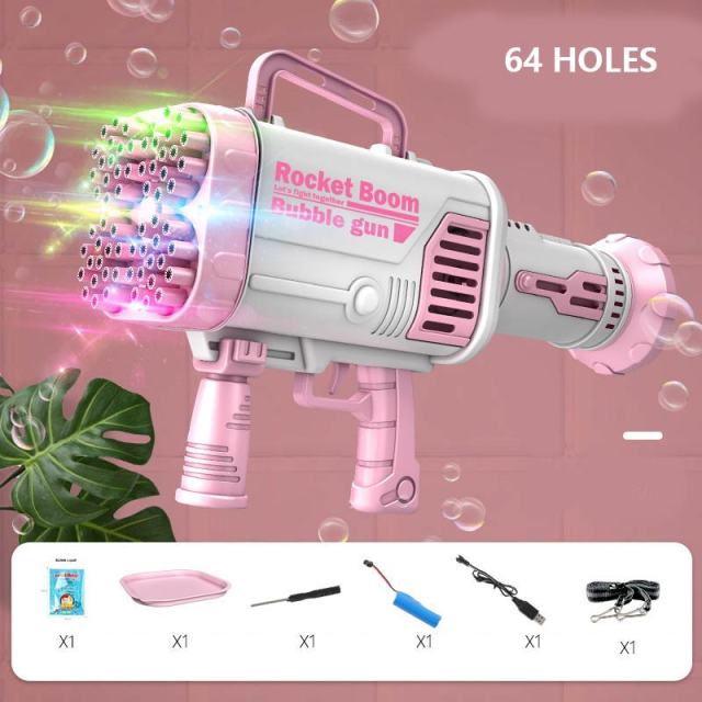 Heiße Verkäufe Elektrische Bubble Gun Gatlin Bubble Gun Maschinenseifenblasen Magic Bubble für Badezimmer Outdoor-Spielzeug für Kinder