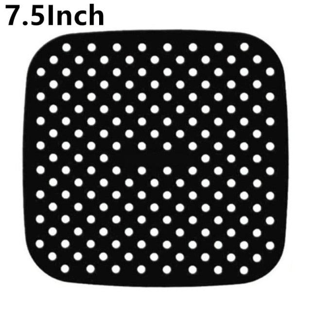 Air Fryer Liner Air Fryer Mat Food Grade Non-Stick Silicone Fryer Basket for 7.5~9-Inch Air Fryers Steamers Air Fryer Paper