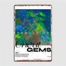 Ungeschliffene Edelsteine ​​Farben Metallschild Club Wandbild Klassisches Poster Blechschild Poster