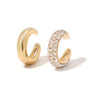 2022 nueva moda perla oreja brazalete Bohemia apilable en forma de C CZ diamantes de imitación pequeños pendientes de Clip para mujer joyería de boda