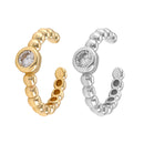 2022 nueva moda perla oreja brazalete Bohemia apilable en forma de C CZ diamantes de imitación pequeños pendientes de Clip para mujer joyería de boda