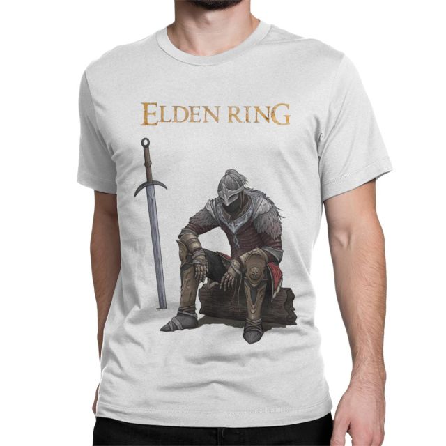 Men Women The Tarnished Elden Ring T Shirts Undead Knight Dark Souls Games 100% Cotton Tops Novelty Tee Shirt Gift Idea T-Shirts