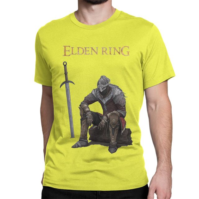Hombres Mujeres The Tarnished Elden Ring T Shirts Undead Knight Dark Souls Games 100% algodón Tops novedad camiseta regalo Idea camisetas