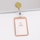 1 Stück Aluminiumlegierung Kartenhülle Bank Business Work Card Holder mit ABS Retractable Badge Reel Credit ID Card Badge Bag