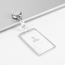 1 Stück Aluminiumlegierung Kartenhülle Bank Business Work Card Holder mit ABS Retractable Badge Reel Credit ID Card Badge Bag