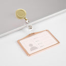 1 Stück Aluminiumlegierung Kartenhülle Bank Business Work Card Holder mit ABS Retractable Badge Reel Credit ID Card Badge Bag