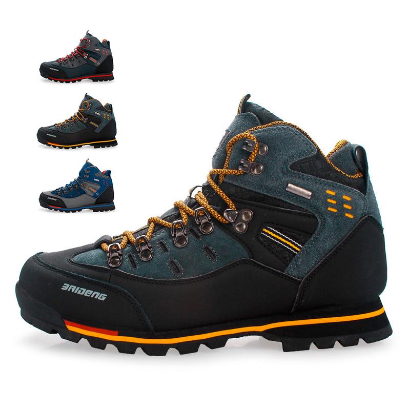 Zapatos de senderismo para hombre, botas de senderismo para escalar montañas de invierno, botas de nieve informales de moda para exteriores de alta calidad