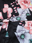 Vestido largo de verano para mujer 2022 Casual manga larga bohemio estampado Floral Maxi vestido cuello alto vendaje elegante Vestidos de fiesta Vestidos