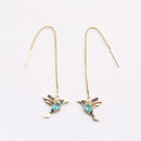 Korean Vintage Glossy Arc Bar Lange Quaste Ohrringe für Frauen Gold Geometrische Modeschmuck Luxus Hängende Pendientes