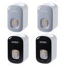 Badezimmer-Zubehör-Set Zahnbürstenhalter Zahnpastaspender Wandhalterung Zahnbürstenbecher Aufbewahrungsregal Zahnpastapresse