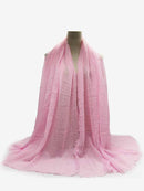 Plissee Plain Hijab Schal Muslimische Frauen Baumwolle Crinkle Stirnband Schleier Schals 2021 Mode Islamische Kopftuch Kopf Wraps Turban