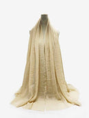 Plissee Plain Hijab Schal Muslimische Frauen Baumwolle Crinkle Stirnband Schleier Schals 2021 Mode Islamische Kopftuch Kopf Wraps Turban