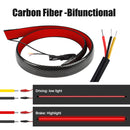 OKEEN 120 cm 130 cm Kohlefaser Led Spoiler Lichter Universal Auto Fahren Bremse Blinker Hinten Rücklichter Auto Heckspoiler 12V