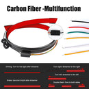 OKEEN 120 cm 130 cm Kohlefaser Led Spoiler Lichter Universal Auto Fahren Bremse Blinker Hinten Rücklichter Auto Heckspoiler 12V