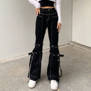 Gothic Emo Alt Cargo Pants Techwear Hippie Baggy Jeans Mom Goth Punk Black Denim Hose Cyber ​​Y2k Pants Academic Dark Clothes