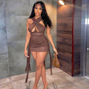 Akaily Herbst Sexy Weiße Kleider Für Frauen 2021 Bandage Geraffte Orange Minikleid Ladie Ärmelloses, Figurbetontes Kleid Club Rave Outfit