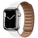 Lederverbindung für Apple Watch Band 44 mm 40 mm 41 mm 45 mm 42 mm 38 mm Original Magnetschlaufe Armband iWatch Series 3 5 4 SE 6 7 Strap