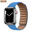 Lederverbindung für Apple Watch Band 44 mm 40 mm 41 mm 45 mm 42 mm 38 mm Original Magnetschlaufe Armband iWatch Series 3 5 4 SE 6 7 Strap