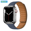 Lederverbindung für Apple Watch Band 44 mm 40 mm 41 mm 45 mm 42 mm 38 mm Original Magnetschlaufe Armband iWatch Series 3 5 4 SE 6 7 Strap