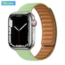 Lederverbindung für Apple Watch Band 44 mm 40 mm 41 mm 45 mm 42 mm 38 mm Original Magnetschlaufe Armband iWatch Series 3 5 4 SE 6 7 Strap