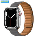 Lederverbindung für Apple Watch Band 44 mm 40 mm 41 mm 45 mm 42 mm 38 mm Original Magnetschlaufe Armband iWatch Series 3 5 4 SE 6 7 Strap