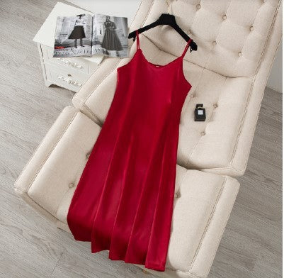 Ordfree 2022 Summer Women Long Satin Slip Dress Spaghetti Strap Elegant Lady Sexy Satin Party Dress Plus Size S-4XL