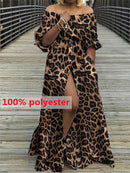 Damen Kleid 2022 Celmia Sommer High Split Weiß Langes Sommerkleid Sexy Hohe Taille Maxi Roben Dreiviertel Ärmel Party Vestidos