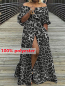 Damen Kleid 2022 Celmia Sommer High Split Weiß Langes Sommerkleid Sexy Hohe Taille Maxi Roben Dreiviertel Ärmel Party Vestidos