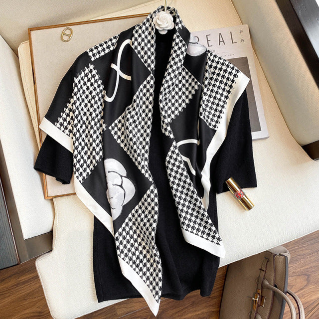 2022 Fashion Plaid Scarves Women&