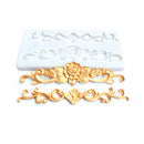 Europäischer Stil geprägter Retro-Fotorahmen Fondant Silikonform barocke Kuchenspitze Bordüre Dekorationsform