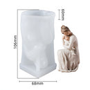 Gran 3D romántico pareja retrato amantes vela de silicona molde tallado arte aromaterapia yeso decoración del hogar molde regalo de boda