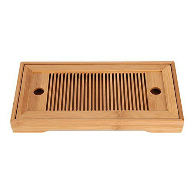 Bamboo Tea Tabl Tray High Quality 25*14*3.5cm Chinese Solid Tea Tray Household Tea Board Chahai /Tea Table WF