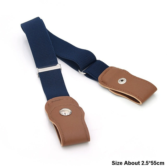 Child Kids Buckle-Free Elastic Belt No Buckle Stretch Canvas Belt For Boys Girls Adjustable Children Belts For Jeans Pants