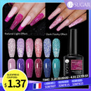 UR SUGAR 7,5 ml reflektierender Glitzer-Gel-Nagellack, Winterfarbe, funkelnde Pailletten, UV-LED-Lack, Nail Art-Dekoration