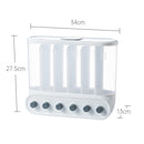 Caja de tanque de almacenamiento de granos de alimentos de 2/4/6L, cubos de arroz sellados a prueba de humedad, organizador montado en la pared, contenedor clasificado a granel de cocina