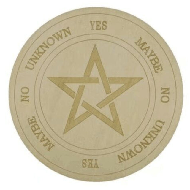 Wooden Divination Pendulum Board Star Sun Moon Energy Carven Plate Healing Meditation Board Ornaments Metaphysical Altar